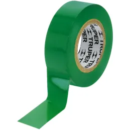 Cintas Aislantes 19mm x9m Verde acrilico E0.18mm Flexible Encogible Truper 13511 Truper-Cintas Aislantes 19mm x9m Verde acrilico