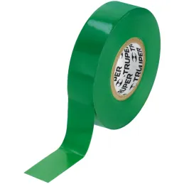 Cintas Aislantes 19mm x18m Verde Acrilico E0.18mm Flexible Encogible Truper 12502 Truper-Cintas Aislantes 19mm x18m Verde Acrili