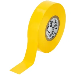 Cintas Aislantes 19mm x18m Amarillo acrilico E0.18mm Flexible Encogible Truper 12503 Truper-Cintas Aislantes 19mm x18m Amarillo 