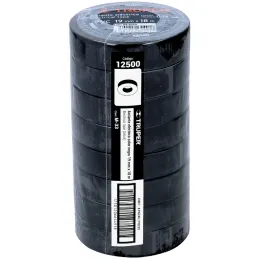 Cintas Aislantes 19mm x18m Negro acrilico E0.18mm Flexible Encogible Truper 12500 Truper-Cintas Aislantes 19mm x18m Negro acrili