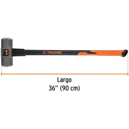 Combas 16lb Octagonales Mango36" Fibra de Vidrio, Cara Maquinada, MD-16F 16546 Truper Truper-Combas 16lb Octagonales Mango36" Fi