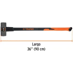 Combas 10lb Octagonales Mango36" Fibra de Vidrio, Cara Maquinada, MD-10F 16540 Truper Truper-Combas 10lb Octagonales Mango36" Fi