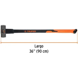 Combas 6lb Octagonales Mango36" Fibra de Vidrio, Cara Maquinada, MD-6F 19884 Truper Truper-Combas 6lb Octagonales Mango36" Fibra