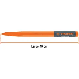 Cincel Punta 16" D1", Hexagonales para Concreto acero alto carbono, CU-7/8 13056 Truper Truper-Cincel Punta 16" D1", Hexagonales
