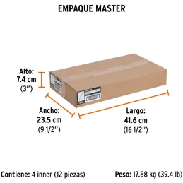 Cincel Punta 16" D1", Hexagonales para Concreto acero alto carbono, CU-7/8 13056 Truper Truper-Cincel Punta 16" D1", Hexagonales