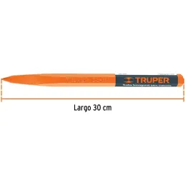 Cincel Punta 12" D3/4", Hexagonales para Concreto acero alto carbono, CU-3/4 13050 Truper Truper-Cincel Punta 12" D3/4", Hexagon