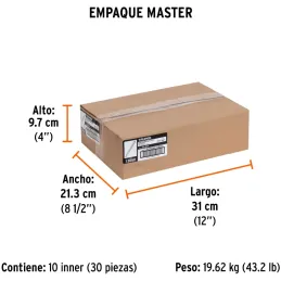 Cincel Punta 12" D3/4", Hexagonales para Concreto acero alto carbono, CU-3/4 13050 Truper Truper-Cincel Punta 12" D3/4", Hexagon