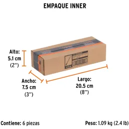 Cincel Plano 6" Cuña 3/4", Acero al cromo Vanadio, Cabeza grande, C-3/4X6 12139 Truper Truper-Cincel Plano 6" Cuña 3/4", Acero a