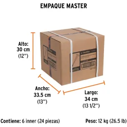 Cincel Plano 12" Cuña 3/4" Grip , acero al cromo vanadio, protege la mano, C-3/4X12G 12172 Truper Truper-Cincel Plano 12" Cuña 3