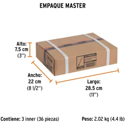 Cincel Plano 6" Cuña 5/16", Acero al cromo Vanadio, Cabeza grande, C-5/16X6 12103 Truper Truper-Cincel Plano 6" Cuña 5/16", Acer