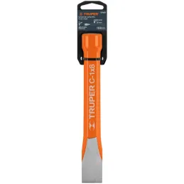 Cincel Plano 8" Cuña 1", Acero al cromo Vanadio, Cabeza grande, C-1X8 12160 Truper Truper-Cincel Plano 8" Cuña 1", Acero al crom