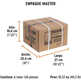 Cincel Plano 8" Cuña 1", Acero al cromo Vanadio, Cabeza grande, C-1X8 12160 Truper Truper-Cincel Plano 8" Cuña 1", Acero al crom