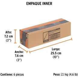 Cincel Plano 8" Cuña 7/8", Acero al cromo Vanadio, Cabeza grande, C-7/8X8 12151 Truper Truper-Cincel Plano 8" Cuña 7/8", Acero a