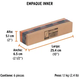 Cincel Plano 8" Cuña 5/8", Acero al cromo Vanadio, Cabeza grande, C-5/8X8 12130 Truper Truper-Cincel Plano 8" Cuña 5/8", Acero a