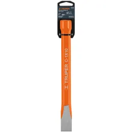 Cincel Plano 10" Cuña 1", Acero al cromo Vanadio, Cabeza grande, C-1X10 12163 Truper Truper-Cincel Plano 10" Cuña 1", Acero al c