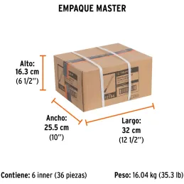 Cincel Plano 10" Cuña 7/8", Acero al cromo Vanadio, Cabeza grande, C-7/8X10 12154 Truper Truper-Cincel Plano 10" Cuña 7/8", Acer