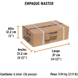 Cincel Plano 12" Cuña 5/8", Acero al cromo Vanadio, Cabeza grande, C-5/8X12 12136 Truper Truper-Cincel Plano 12" Cuña 5/8", Acer