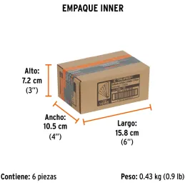 Galgas de Bujia, 15 Hojas, Graduacion 0.05 - 0.63mm Inc. Regla Graduada, en acero al manganeso, CAL-15 14395 Truper Truper-Galga