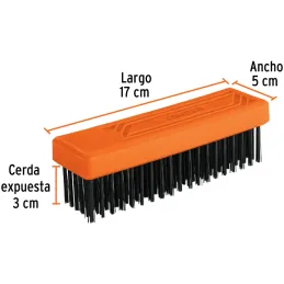 Cepillo con Cerdas de Acero al Carbono 114 Pinceles, Calibre 0.35mm, L 17cm A 4.9cm, CEA-36 11556 Truper Truper-Cepillo con Cerd