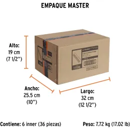 Cepillo con Cerdas de Acero al Carbono 114 Pinceles, Calibre 0.35mm, L 17cm A 4.9cm, CEA-36 11556 Truper Truper-Cepillo con Cerd