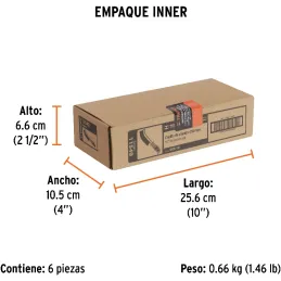 Cepillo de Acero en alambre Latonado, Calibre 0.26mm, L 23.5cm A 1.7cm, CEA-10 11540 Truper Truper-Cepillo de Acero en alambre L
