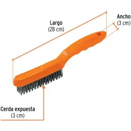 Cepillo con Cerdas de Acero al Carbono 64 Pinceles, Calibre 0.35mm, L 26.5cm A 3.2cm, CEA-54 11559 Truper Truper-Cepillo con Cer