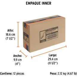 Cepillo con Cerdas de Acero al Carbono 64 Pinceles, Calibre 0.35mm, L 26.5cm A 3.2cm, CEA-54 11559 Truper Truper-Cepillo con Cer