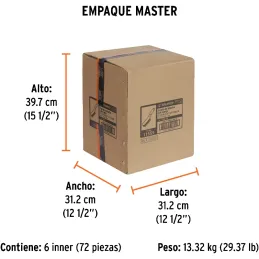 Cepillo con Cerdas de Acero al Carbono 64 Pinceles, Calibre 0.35mm, L 26.5cm A 3.2cm, CEA-54 11559 Truper Truper-Cepillo con Cer