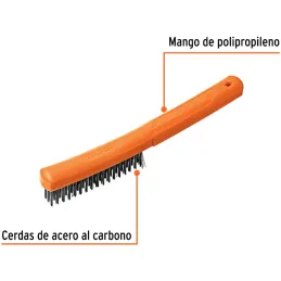Cepillo con Cerdas de Acero al Carbono 51 Pinceles, Calibre 0.35mm, L 29.5cm A 2.7cm, CEA-18 11553 Truper Truper-Cepillo con Cer