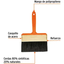 Brochas Profesionales 6" 66x19mm ResisteSolvente 14488 Truper Truper-Brochas Profesionales 6" 66x19mm ResisteSolvente 14488 Trup