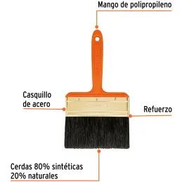 Brochas Profesionales 5" 66x17mm ResisteSolvente 14487 Truper Truper-Brochas Profesionales 5" 66x17mm ResisteSolvente 14487 Trup