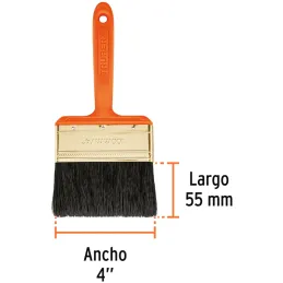 Brochas Profesionales 4" 60x16.5mm ResisteSolvente 14486 Truper Truper-Brochas Profesionales 4" 60x16.5mm ResisteSolvente 14486 