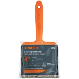 Brochas Profesionales 4" 60x16.5mm ResisteSolvente 14486 Truper Truper-Brochas Profesionales 4" 60x16.5mm ResisteSolvente 14486 