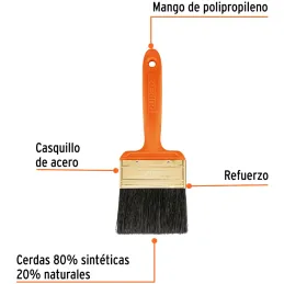 Brochas Profesionales 3" 53x13.5mm ResisteSolvente 14485 Truper Truper-Brochas Profesionales 3" 53x13.5mm ResisteSolvente 14485 