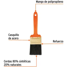 Brochas Profesionales 2" 48x11mm ResisteSolvente 14483 Truper Truper-Brochas Profesionales 2" 48x11mm ResisteSolvente 14483 Trup