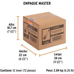 Brochas Profesionales 1 1/2" 48x10mm ResistenteASolvente Truper 14482 Truper-Brochas Profesionales 1 1/2" 48x10mm ResistenteASol