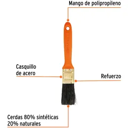 Brochas Profesionales 1" 48x9mm ResisteSolvente Truper 14481 Truper-Brochas Profesionales 1" 48x9mm ResisteSolvente Truper 14481