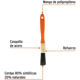 Brochas Profesionales 1/2" 48x8mm ResisteSolvente Truper 14480 Truper-Brochas Profesionales 1/2" 48x8mm ResisteSolvente Truper 1