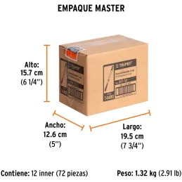 Brochas Profesionales 1/2" 48x8mm ResisteSolvente Truper 14480 Truper-Brochas Profesionales 1/2" 48x8mm ResisteSolvente Truper 1