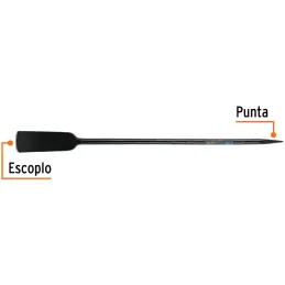 Barretas Agricola 1" 120cm 5kg E102mm Truper 19985 Truper-Barretas Agricola 1" 120cm 5kg E102mm Truper 19985 Fabricada en acero 