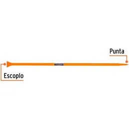 Barretas de Punta 1" x150cm 6kg E72mm Hexagonal Truper 10756 Truper-Barretas de Punta 1" x150cm 6kg E72mm Hexagonal Truper 10756