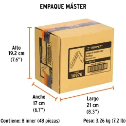 Muelas para Berbiqui 12", MBC-12 10976 Truper Truper-Muelas para Berbiqui 12", MBC-12 10976 Truper Muelas de hierro ranuradas y 