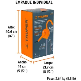 Bombas Extractora de acidos y solventes con Manivela, Tubo 1 1/4" Longitud 102 cm, BOMEX-28 16856 Truper Truper-Bombas Extractor