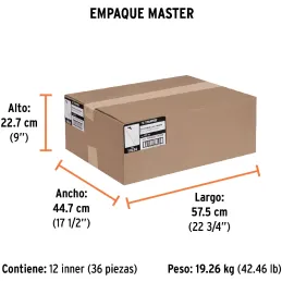 Arco de Sierra Profesional Tubular de acero 12" Mango ergonomico, Posiciones 90 y 180 Grados, ATT-12 10234 Truper Truper-Arco de
