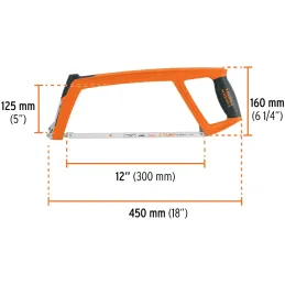 Arco de Sierra Profesional 12" Extra Pesado Arco y Mango ergonomico, 2Posiciones, Truper 10232 Truper-Arco de Sierra Profesional