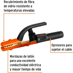 Tenaza Porta Electrodo Capacidad 500A, 840g Longitud 315mm Cable Calibre 4/0 AWG, PPE-500 14233 Truper Truper-Tenaza Porta Elect