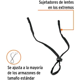 Cordon para Lentes, COR-LS 14306 Truper Truper-Cordon para Lentes, COR-LS 14306 Truper Cordón de nylon Cómodo, lavable, ajustabl