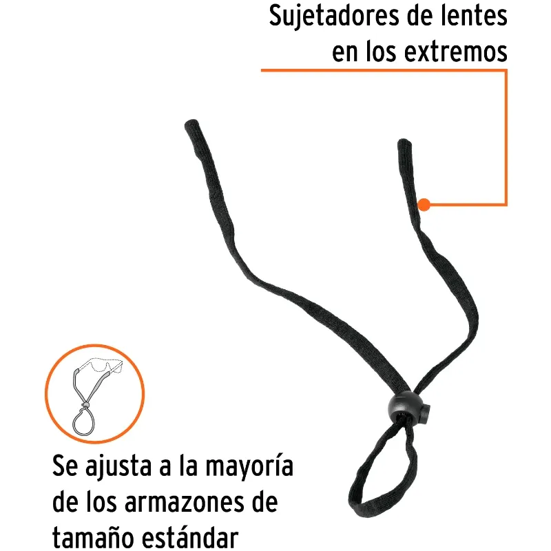 Cordon para Lentes, COR-LS 14306 Truper Truper-Cordon para Lentes, COR-LS 14306 Truper Cordón de nylon Cómodo, lavable, ajustabl