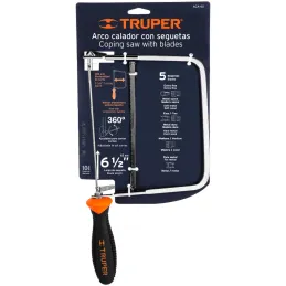 Arco de Sierra Arco Calador 6", Incluye 5 sierras, Varios Usos, ACA-6X 10221 Truper Truper-Arco de Sierra Arco Calador 6", Inclu