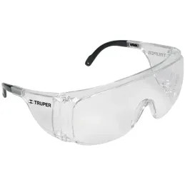 Lentes de Seguridad Sobrelente, 100% Policarbonato con UV Antirayadura, LESO-TR 14308 Truper Truper-Lentes de Seguridad Sobrelen